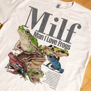 Milf Man I Love Frogs T-Shirt, Meme Frog Shirt, Vintage Style Unisex T-Shirt